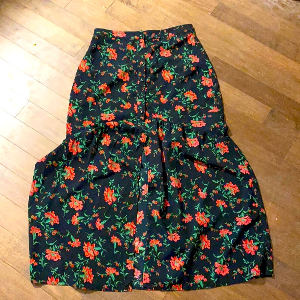 Floral ModCloth Maxi Skirt